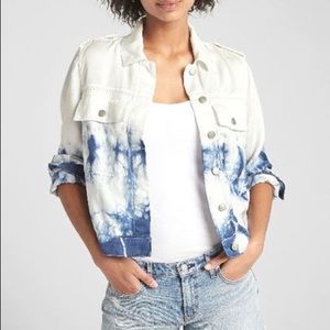 GAP tencel icon jacket - tie-dye denim look